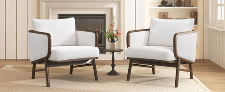 Set of 2 Sherpa Fabric Upholstered Accent Chairs - Sleep Galleria