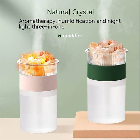 USB Aromatherapy Diffuser with Himalayan Salt Night Light - Calmora - Sleep Galleria