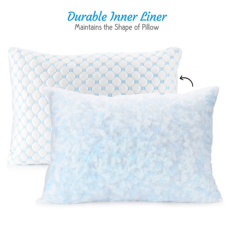 Virtu Temperature Regulating Reversible Cooling Body Pillow for Adult, Adjustable Memory Foam Long Body Pillows for Bed, 20" X 54"