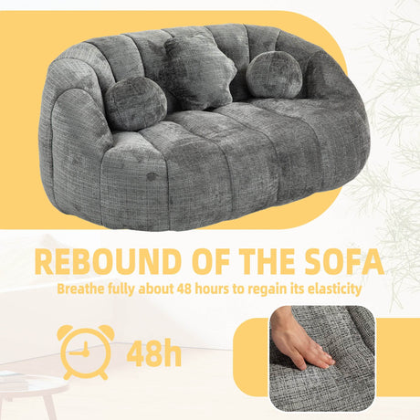 High Density Foam Chenille Bean Bag Lounge Chair - Sleep Galleria