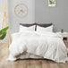 3-Piece Bean Paste Grey Bedding Set With Pillowcase - Sleep Galleria