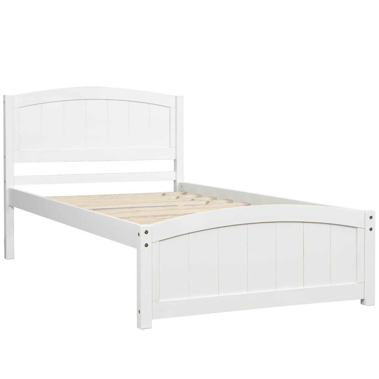 Minimalist Solid Wood Platform Bed With Headboard Footboard
