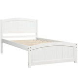 Minimalist Solid Wood Platform Bed With Headboard Footboard