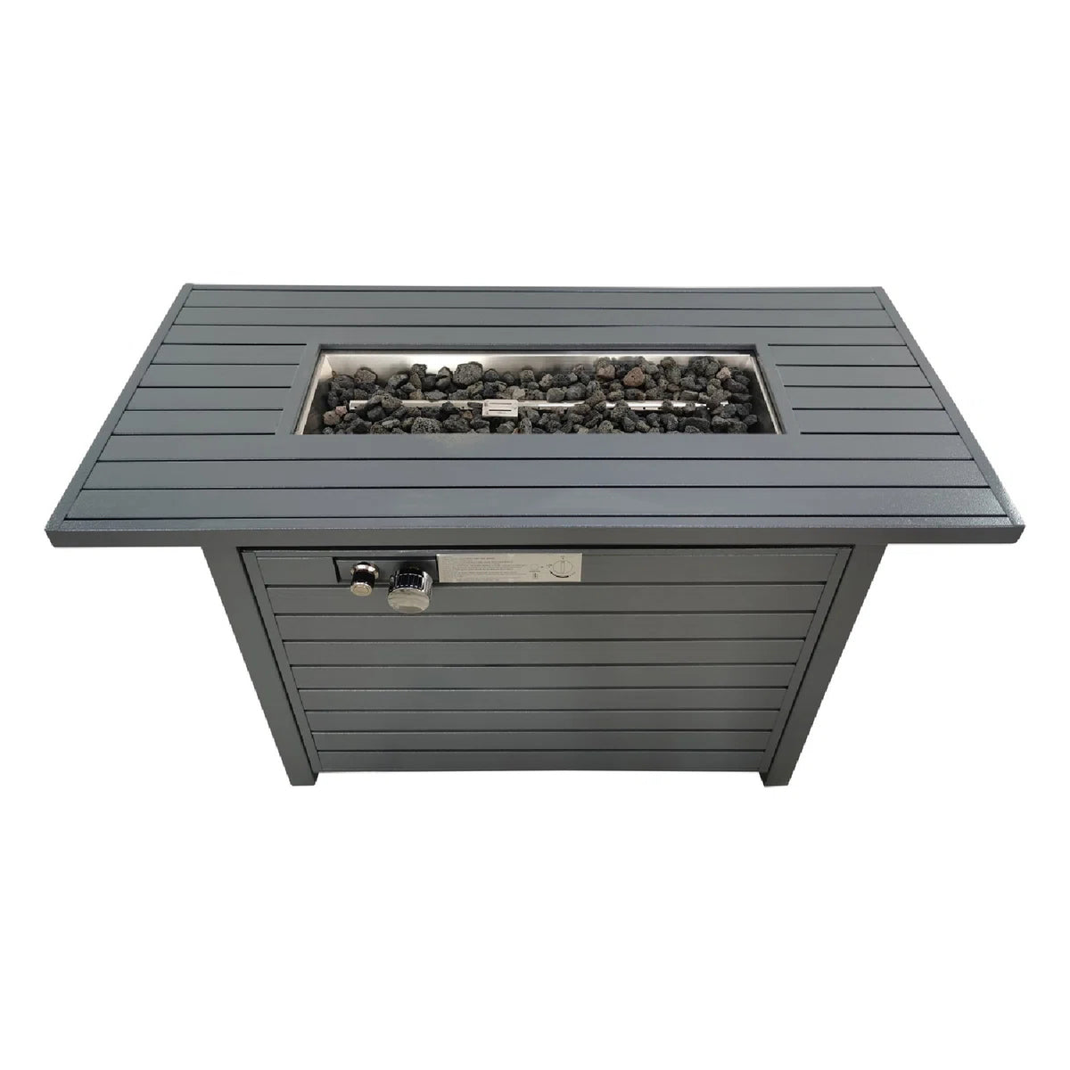 Modern 42-Inch Outdoor Steel Propane Gas Fire Pit Table