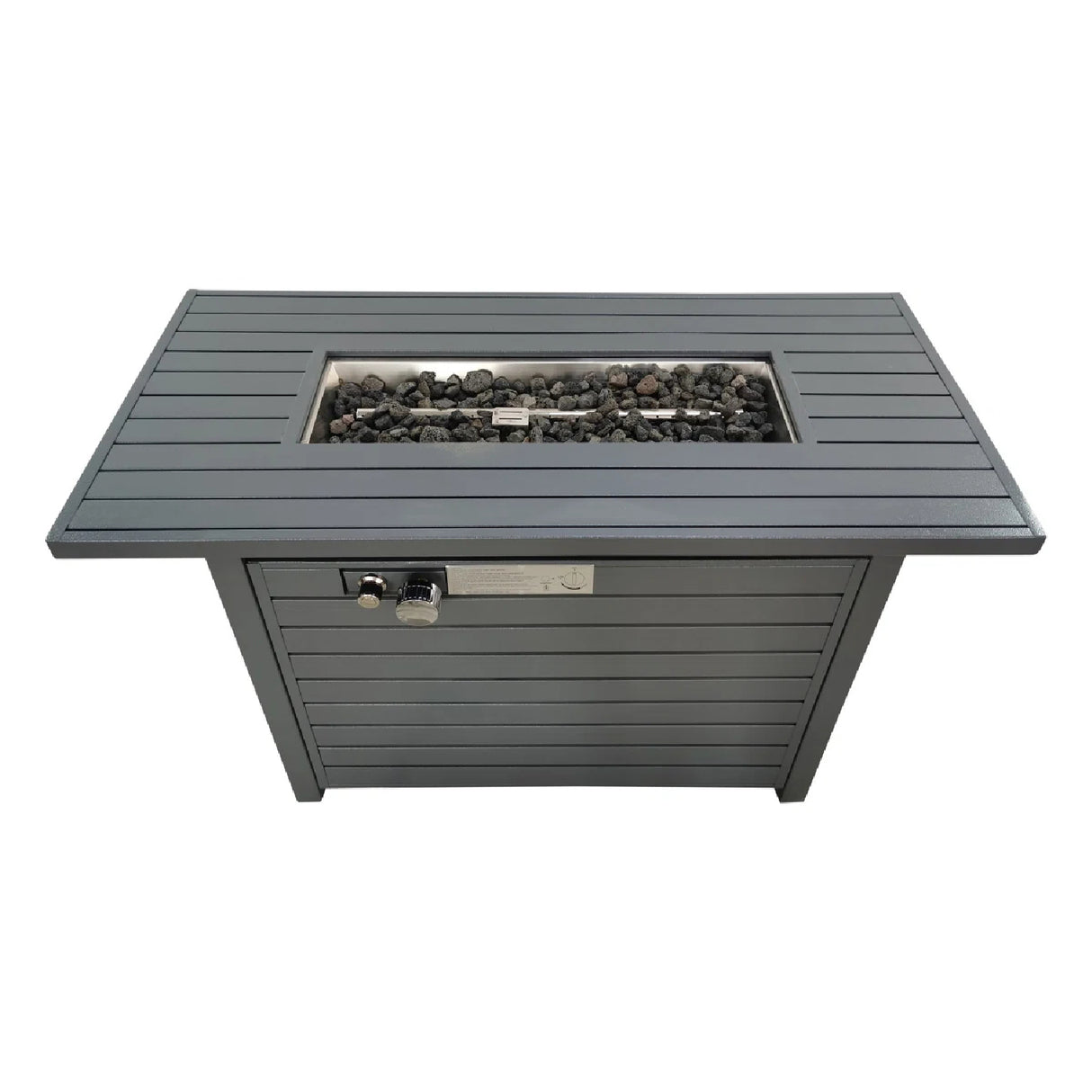 Modern 42-Inch Outdoor Steel Propane Gas Fire Pit Table