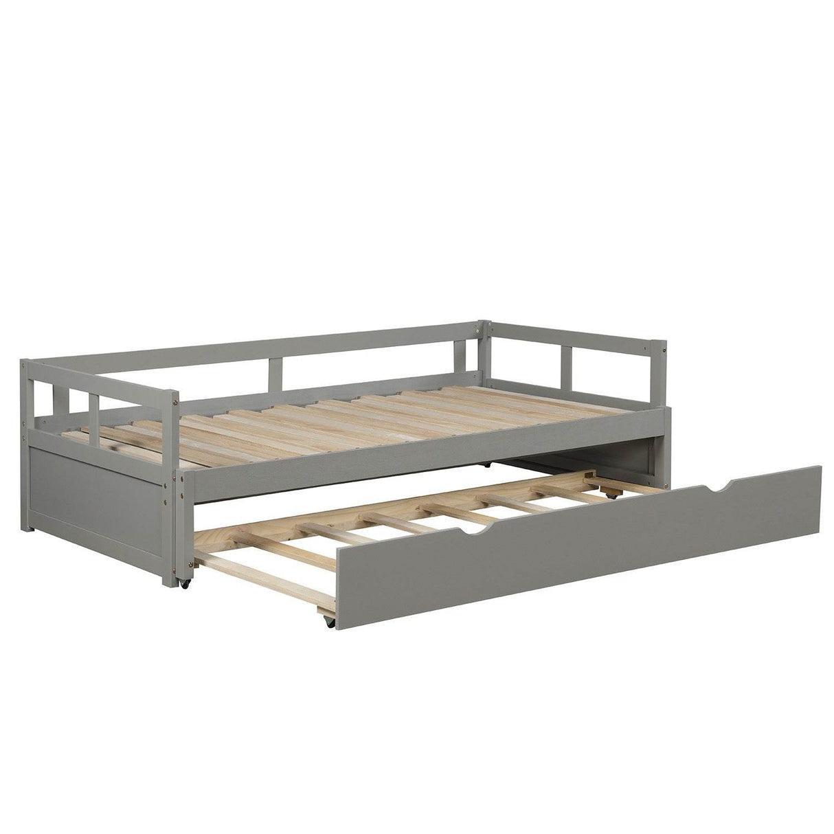 Twin Solid Wood Extending Daybed With Pull-Out Trundle