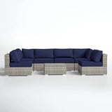 7-Piece Fully Assembled Outdoor Wicker Patio Seating Set