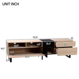 Modern Minimalist TV Stand With Drop Down Doors - Sleep Galleria