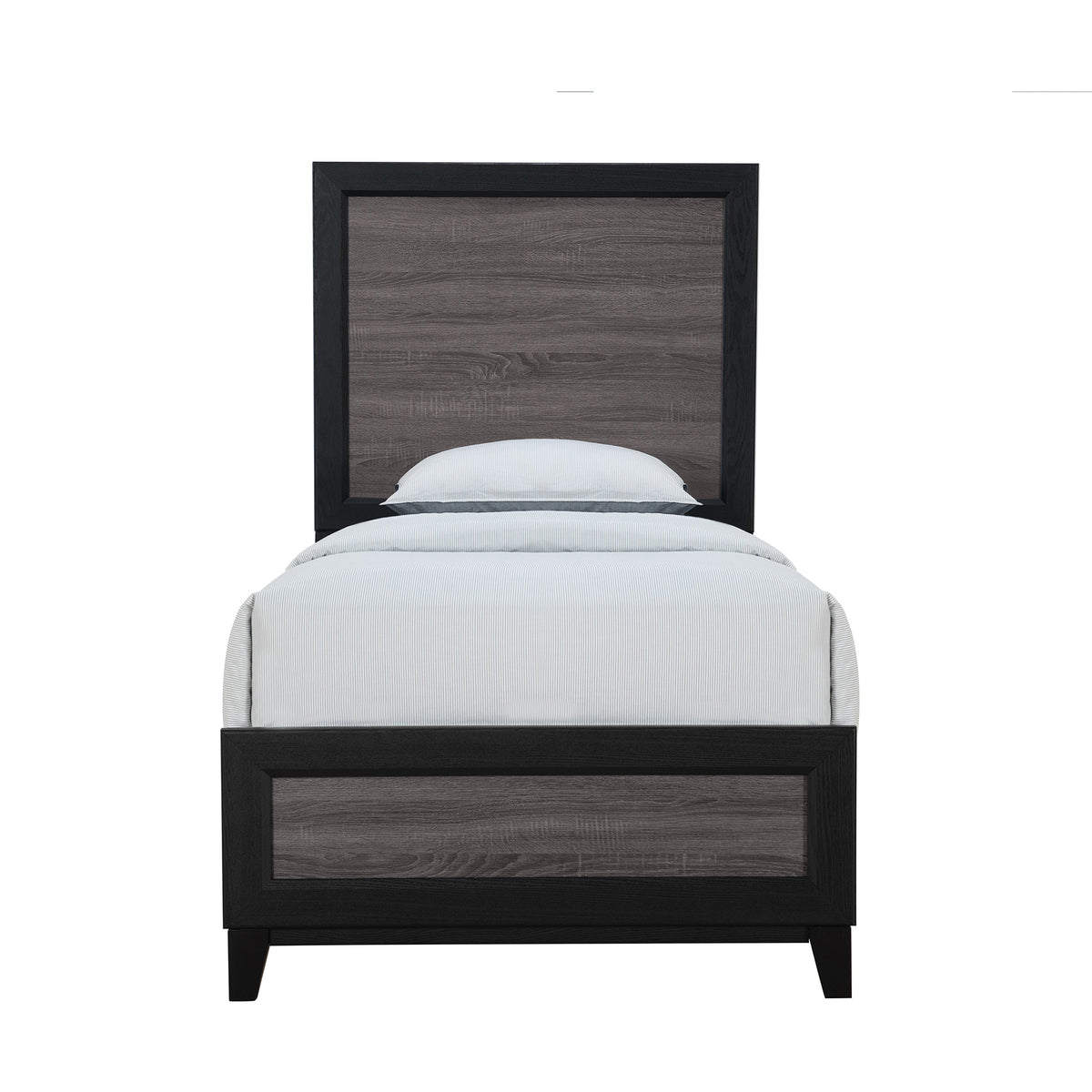 Twin Modern MDF Solid Wood Panel Bed Frame