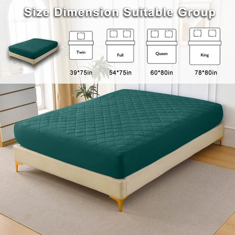 Waterproof Quilted Cotton Fitted Sheet Full - Sleep Galleria