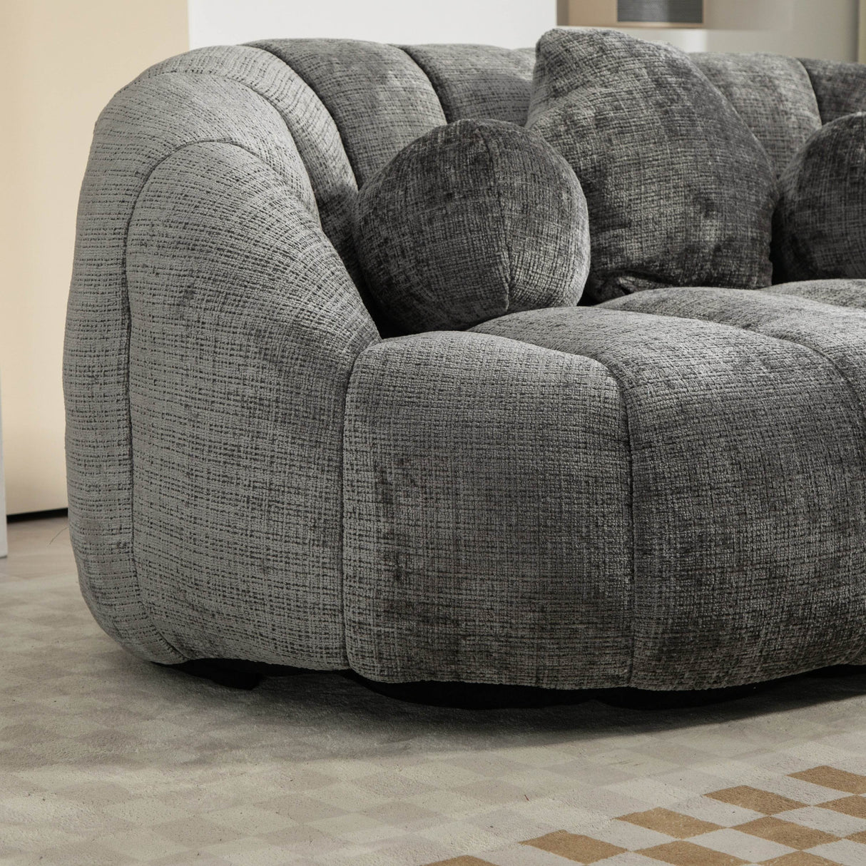 High Density Foam Chenille Bean Bag Lounge Chair - Sleep Galleria
