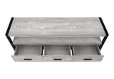 Contemporary Grey Laminate TV Stand With Storage Drawers - Sleep Galleria