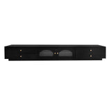 Modern Black Particle Board TV Stand With Storage - Sleep Galleria