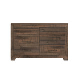 Brown Engineered Wood 6-Drawer Casual Style Dresser