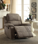 Grey Microfiber Memory Foam Manual Recliner Chair
