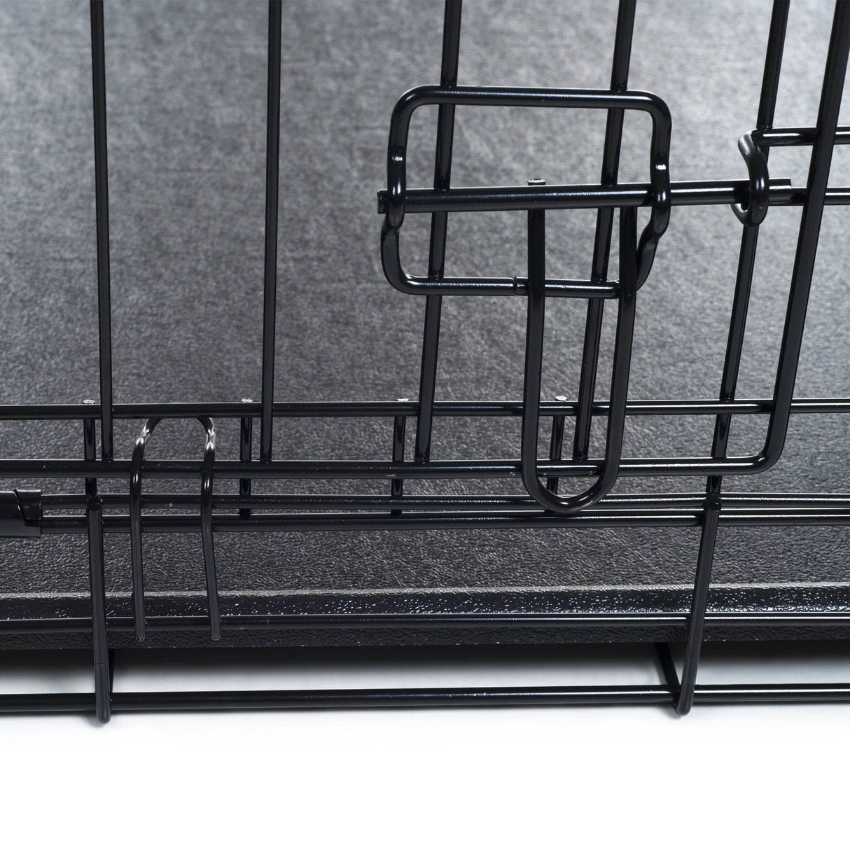 36-Inch Dog Crate - Double Door Pet Kennel with Divider Panel - Foldable Dog Cage with Carry Handle for Portability and Storage by  (Black)