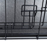 36-Inch Dog Crate - Double Door Pet Kennel with Divider Panel - Foldable Dog Cage with Carry Handle for Portability and Storage by  (Black)