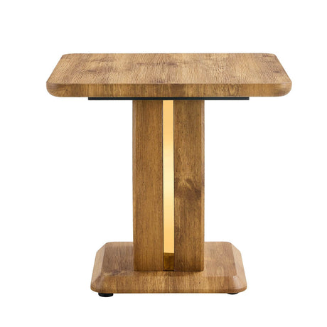 Modern Minimalist Wood Grain MDF Square Coffee Table - Sleep Galleria