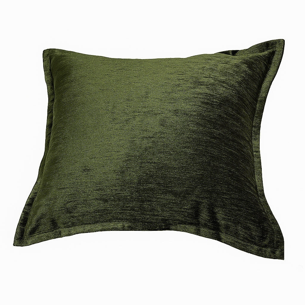 Forest Green Velvet Throw Pillow With Supportive Fill