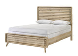 Mid-Century Modern King Size Wood Panel Bed Frame