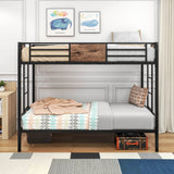 Twin Over Twin Heavy Duty Metal Bunk Bed Frame