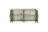 Antique Gold Wood TV Stand With Storage Cabinet - Sleep Galleria