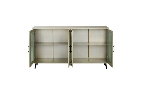 Antique Gold Wood TV Stand With Storage Cabinet - Sleep Galleria