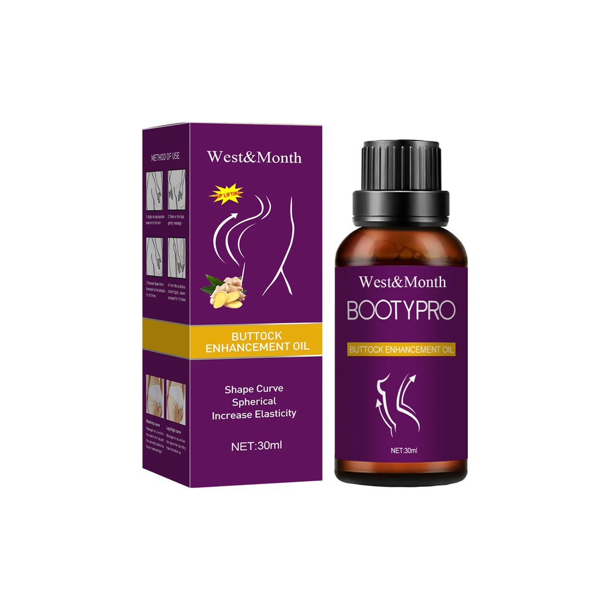 Hip Augmentation Massage Oil For Firm Shape And Lift