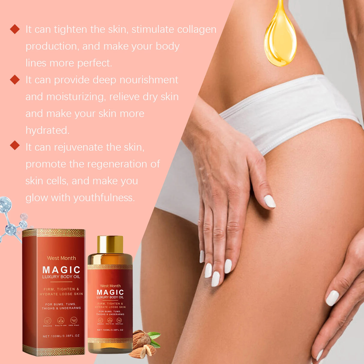 Body Massage Oil Deep Moisturizing Tightening Firming Care