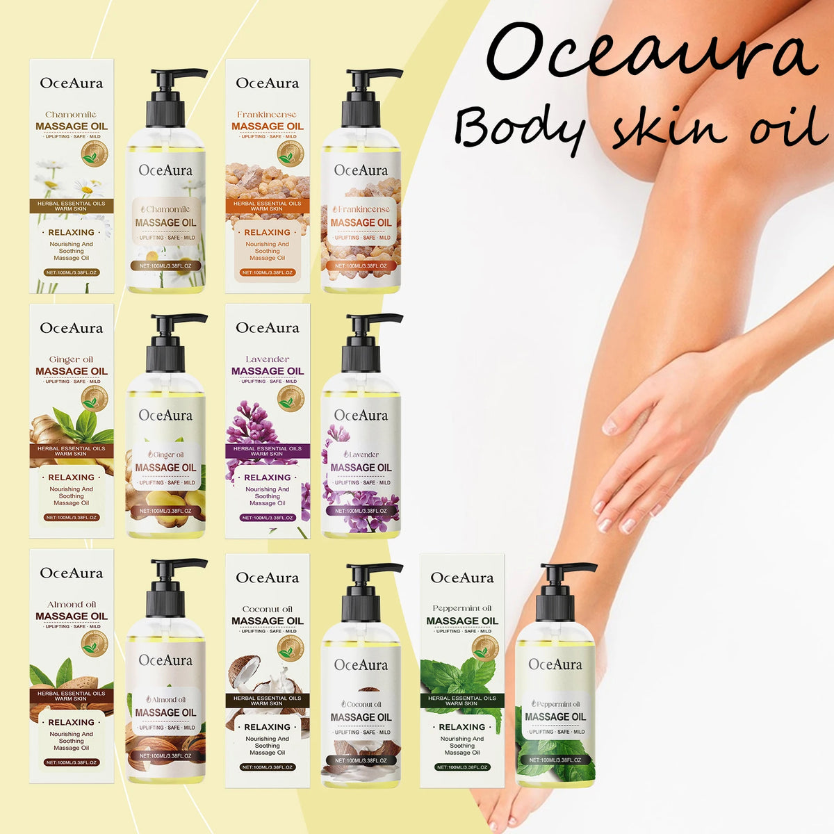 Coconut Oil Body Massage Oil Nourishing Moisturizer