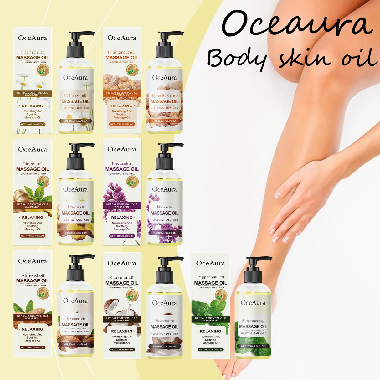 Coconut Oil Body Massage Oil Nourishing Moisturizer