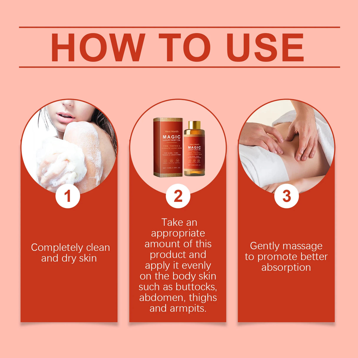 Body Massage Oil Deep Moisturizing Tightening Firming Care