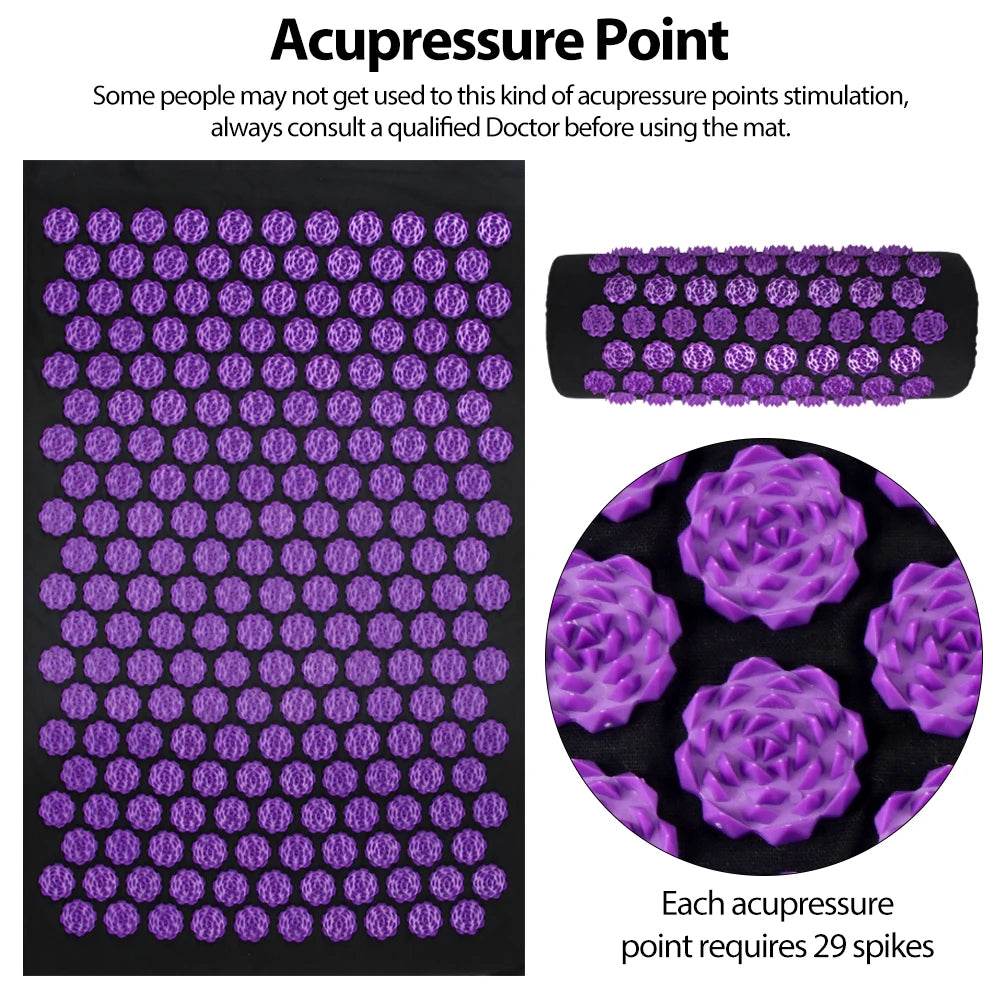 Acupressure Massage Mat With Cushion And Pillow Set - Sleep Galleria