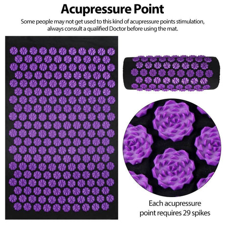 Acupressure Massage Mat With Cushion And Pillow Set - Sleep Galleria