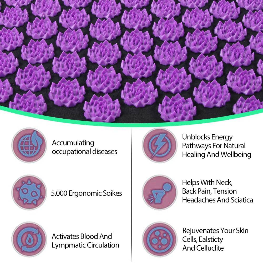 Acupressure Massage Mat With Cushion And Pillow Set - Sleep Galleria
