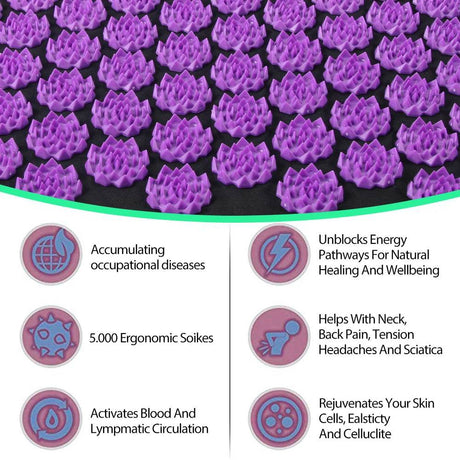 Acupressure Massage Mat With Cushion And Pillow Set - Sleep Galleria