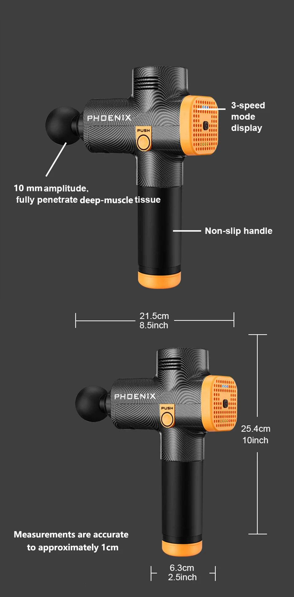 Portable Deep Tissue Massage Gun With 6 Attachments - Sleep Galleria