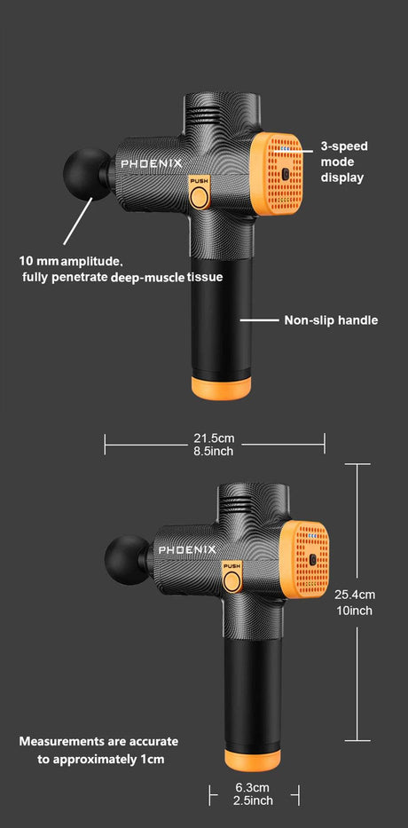 Portable Deep Tissue Massage Gun With 6 Attachments - Sleep Galleria