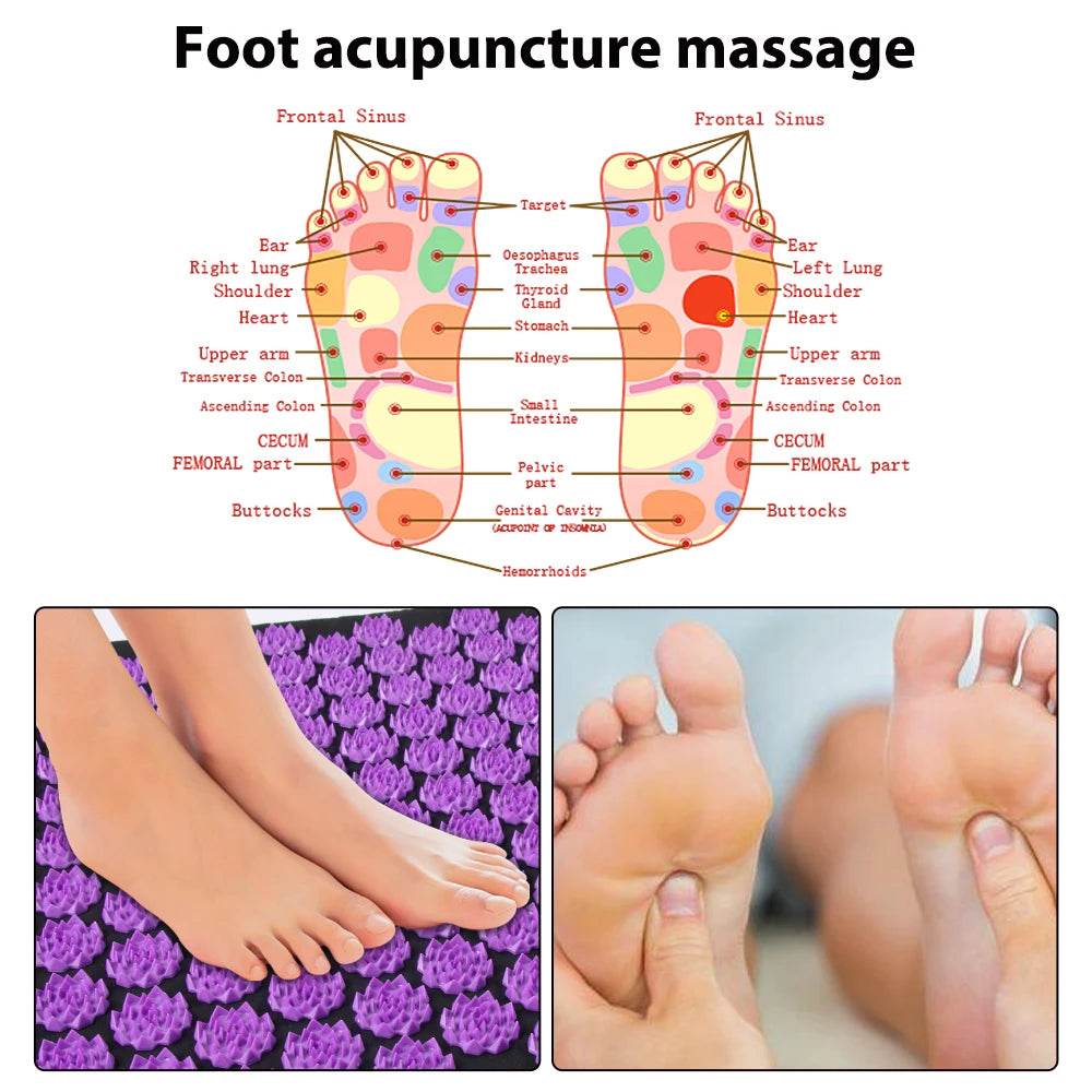 Acupressure Massage Mat With Cushion And Pillow Set - Sleep Galleria