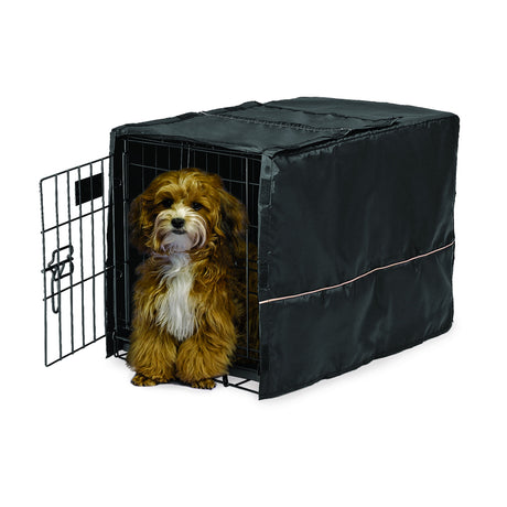 Dog Crate Cover, Brown Geometric Pattern, 30"