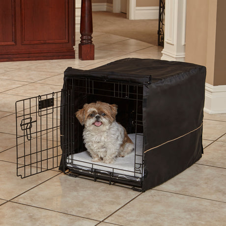 Midwest Dog Crate Cover, Privacy Dog Crate Cover Fits Midwest Dog Crates, Brown Geometric, 24In