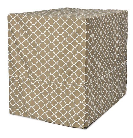 Midwest Dog Crate Cover, Privacy Dog Crate Cover Fits Midwest Dog Crates, Brown Geometric, 24In