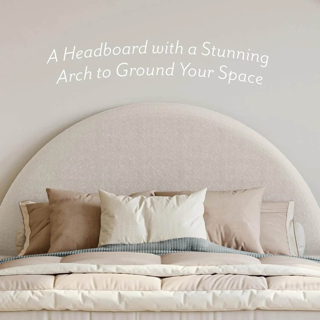 Boucle Upholstered Platform Bed Frame - Sleep Galleria