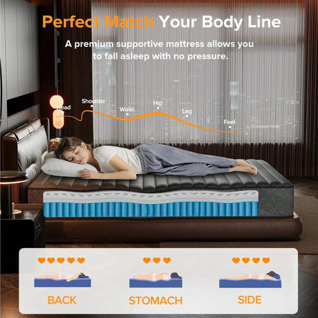 Medium Hybrid Gel Memory Foam Mattress - Sleep Galleria
