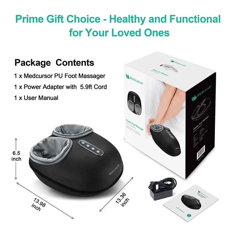 Shiatsu Heated Electric Foot Massager With Rollers