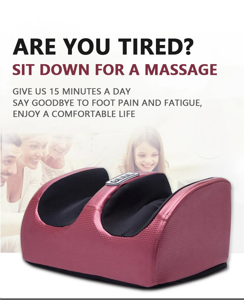 Electric Heated Foot And Leg Kneading Massage Device