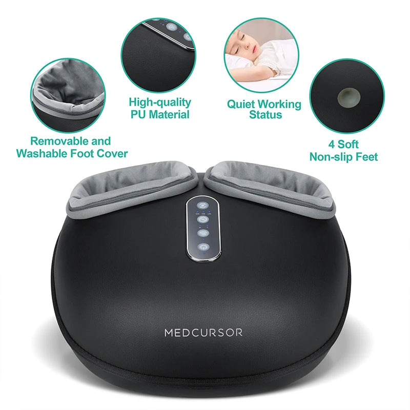 Shiatsu Heated Electric Foot Massager With Rollers