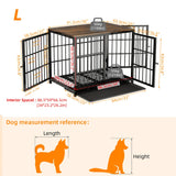 Multifunctional Wooden Dog Crate With Removable Tray