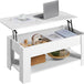 Lift-Top Coffee Table with Storage Shelf - Sleep Galleria