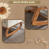 Beige Linen Upholstered Nursery Rocking Chair - Sleep Galleria